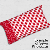 Christmas Pillowcase Panel - Christmas Stripe
