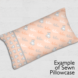 Diagonal Image Pillowcase Panel - Brush