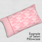 Typographic Image Pillowcase Panel - Print