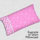 Typographic Pillowcase Panel - Cursive