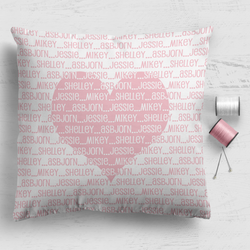 Family Cushion Panel - Reverse Heart