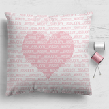 Family Cushion Panel - Reverse Heart