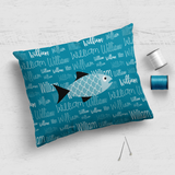 Typographic Cushion Panel Pair - 13.5"x18" - Cursive Shaded