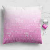 Cushion Panel - Ombre Typographic Print 18"x18"