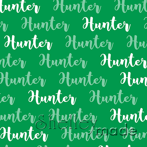 ShelleyMade Personalised Name Design Fabric Christmas Brush - Green