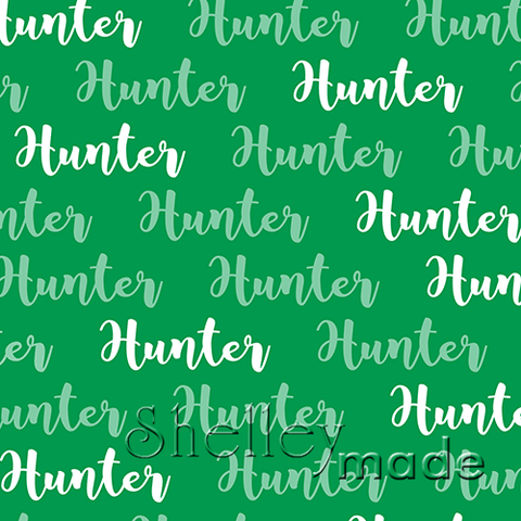 ShelleyMade Personalised Name Design Fabric Christmas Brush - Green