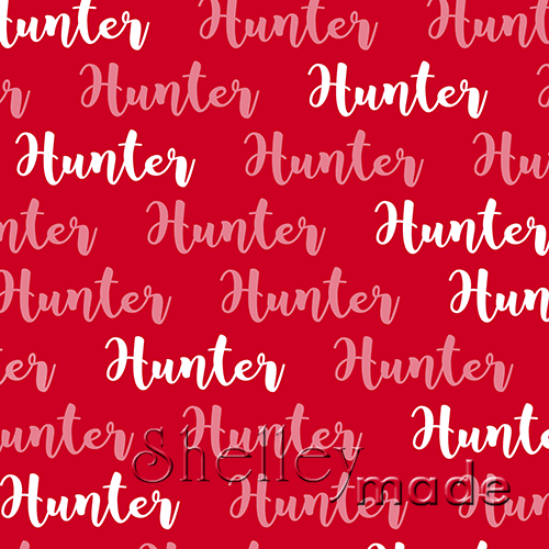 ShelleyMade Personalised Name Design Fabric Christmas Brush - Red