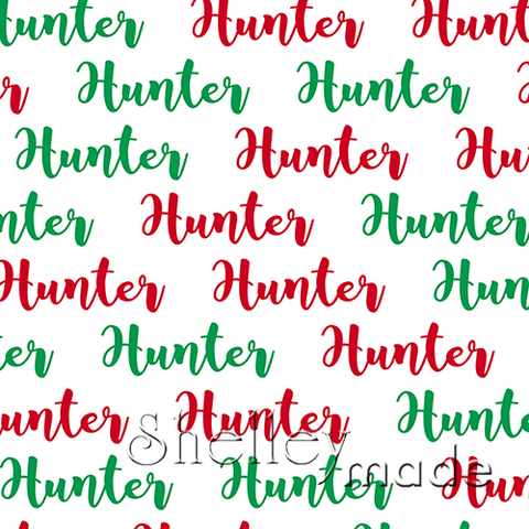 ShelleyMade Personalised Name Design Fabric Christmas Brush - White