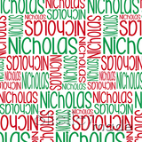 ShelleyMade Personalised Name Design Fabric Christmas Nested White
