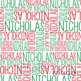 ShelleyMade Personalised Name Design Fabric Christmas Nested White