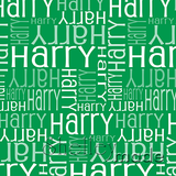 ShelleyMade Personalised Name Design Fabric Christmas Nested Green