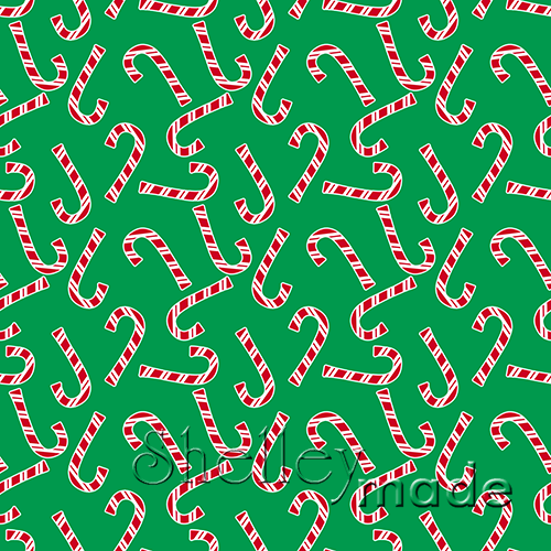 Christmas Coordinate - Candy Cane Toss Green