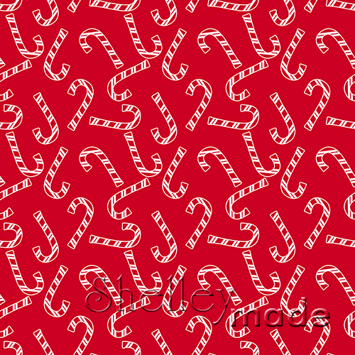 Christmas Coordinate - Candy Cane Toss Red