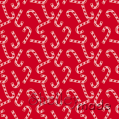 Christmas Coordinate - Candy Cane Toss Red