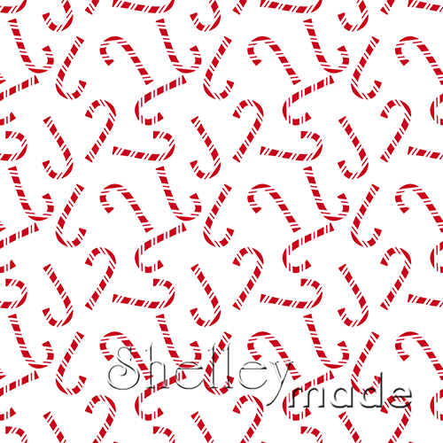 Christmas Coordinate - Candy Cane Toss White