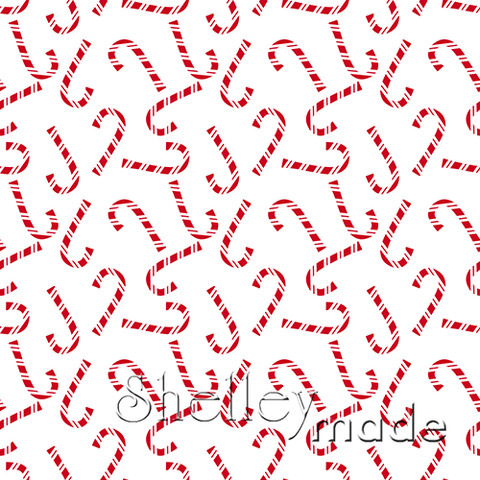 Christmas Coordinate - Candy Cane Toss White