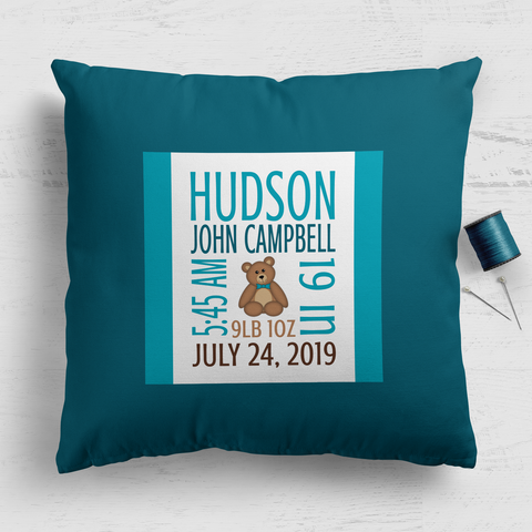 Birth Cushion Panel - Nested Image - 18"x18" - Classic Upper