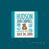 Birth Cushion Panel - Nested Image - 18"x18" - Classic Upper