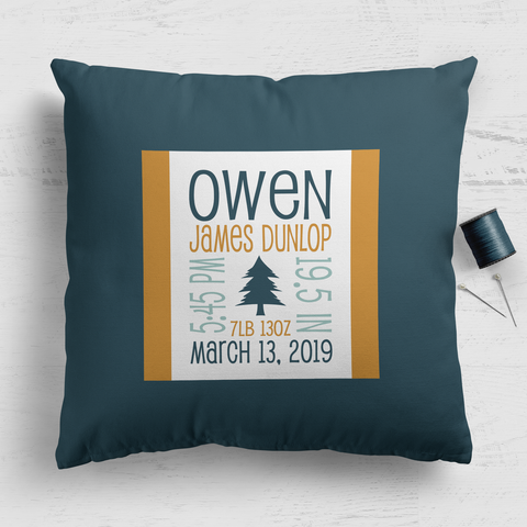 Birth Cushion Panel - Nested Image - 18"x18" - Standard