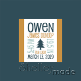 Birth Cushion Panel - Nested Image - 18"x18" - Standard