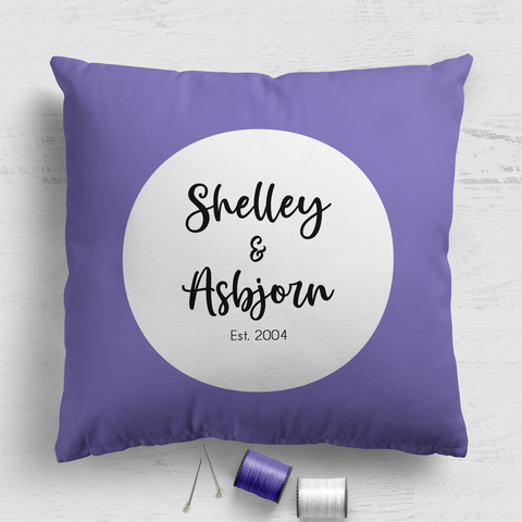 Couple Cushion Panel - Circle - 18"x18" - Stroke