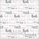 Typographic Cushion Panel - 18"x18" - Cursive