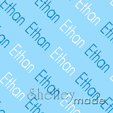 ShelleyMade Personalised Name Design Fabric Diagonal - Block