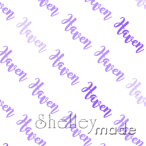 ShelleyMade Personalised Name Design Fabric Diagonal - Brush