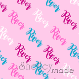 ShelleyMade Personalised Name Design Fabric Diagonal - Brush