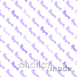 ShelleyMade Personalised Name Design Fabric Diagonal - Brush