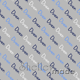 ShelleyMade Personalised Name Design Fabric Diagonal - Hand