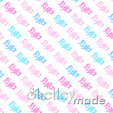 ShelleyMade Personalised Name Design Fabric Diagonal - Playful