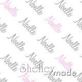 ShelleyMade Personalised Name Design Fabric Diagonal - Script