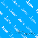 ShelleyMade Personalised Name Design Fabric Diagonal - Script