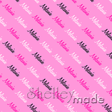 ShelleyMade Personalised Name Design Fabric Diagonal - Script