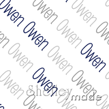 ShelleyMade Personalised Name Design Fabric Diagonal - Slender