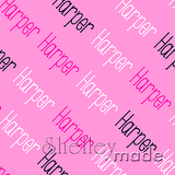 ShelleyMade Personalised Name Design Fabric Diagonal - Slender