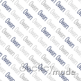 ShelleyMade Personalised Name Design Fabric Diagonal - Slender