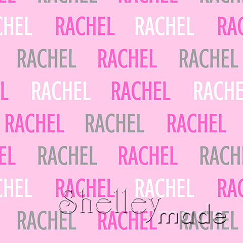 ShelleyMade Personalised Name Design Fabric Horizontal Design - Classic Upper