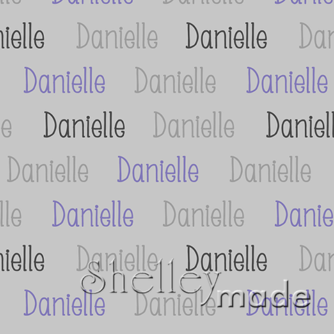 ShelleyMade Personalised Name Design Fabric Horizontal Design - Slender