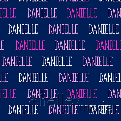 ShelleyMade Personalised Name Design Fabric Horizontal Design - Slender Upper