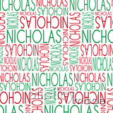 ShelleyMade Personalised Name Design Fabric Christmas Nested White