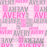ShelleyMade Personalised Name Design Fabric Nested Design - Classic Upper