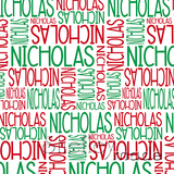 ShelleyMade Personalised Name Design Fabric Christmas Nested White