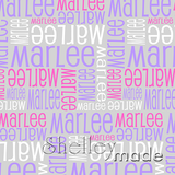 ShelleyMade Personalised Name Design Fabric Nested Design - Standard