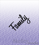 Family Blanket/Quilt Panel - Ombre Family