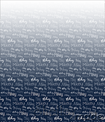 Ombre Fade Panel - Typographic Cursive