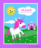 Birth Record Panel - Fairytale Unicorn