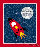 Birth Record Panel - Space Rocket