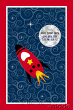 Birth Record Panel - Space Rocket